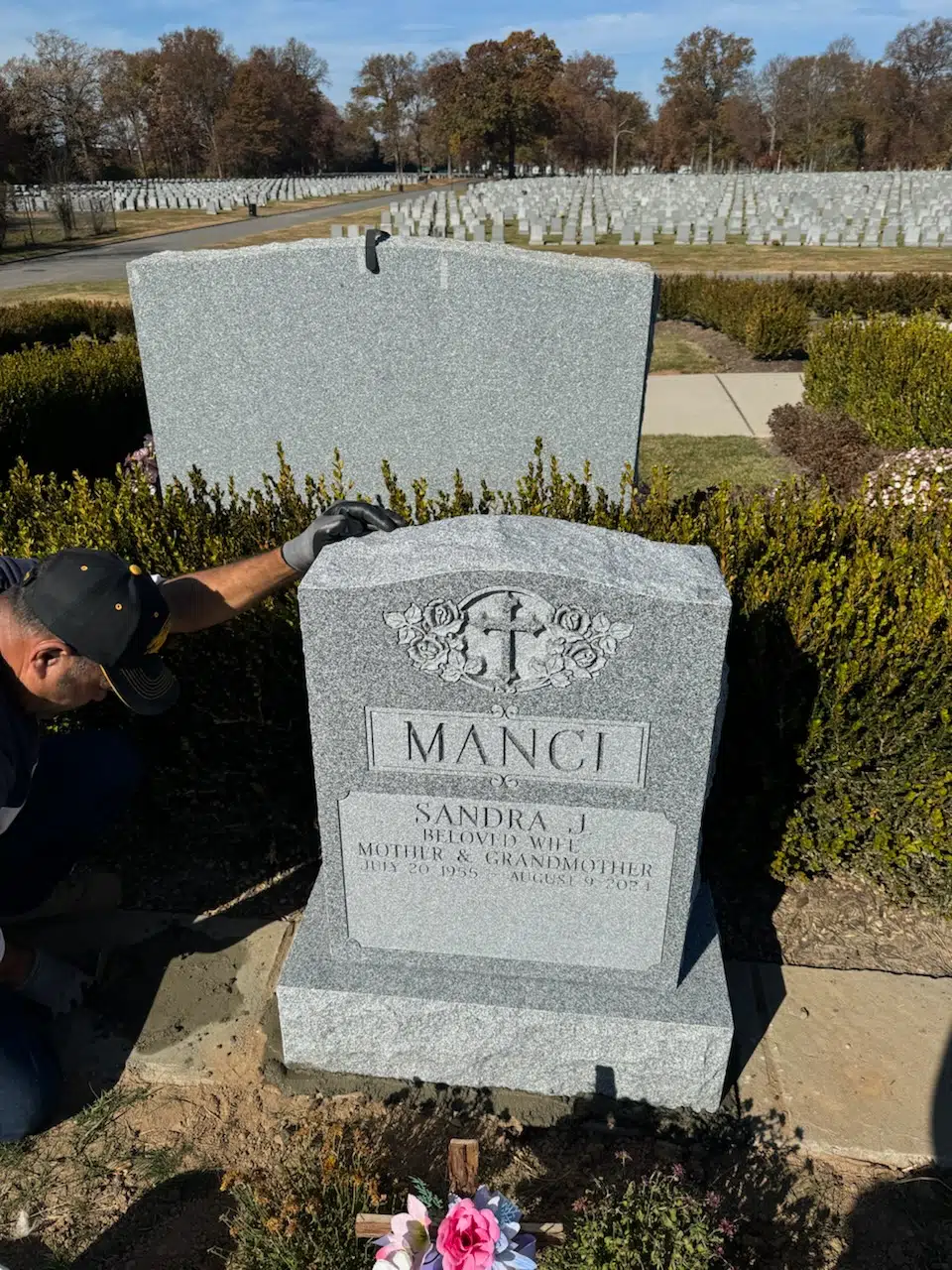 Granite Memorial Bench hand-carved by Memorial Bench Finder in NJ — image 9