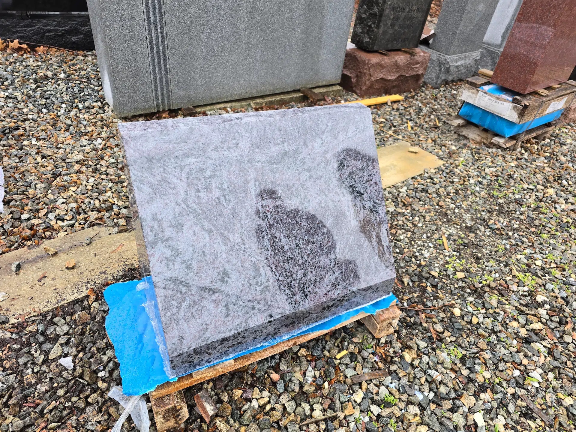Granite Memorial Bench hand-carved by Memorial Bench Finder in NJ — image 2